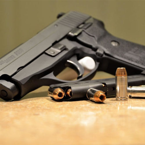 Handgun stock image