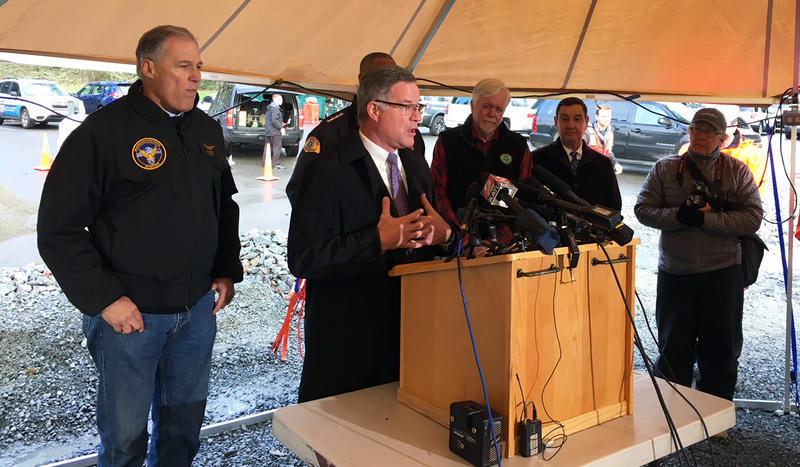 Pierce County Executive Bruce Dammeier and Gov. Jay Inslee