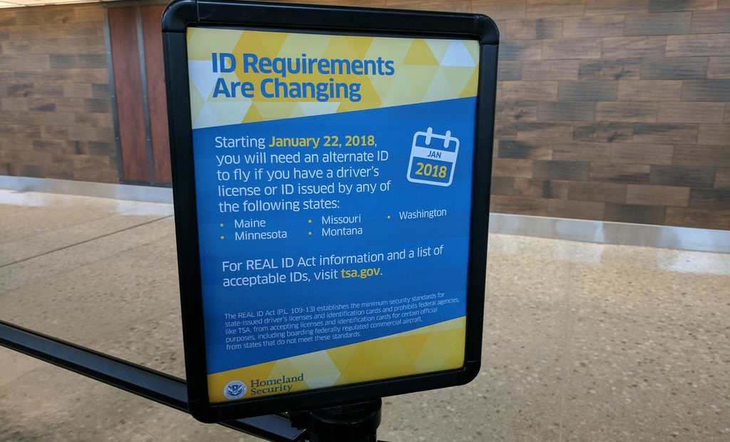 REAL ID Airport Sign
