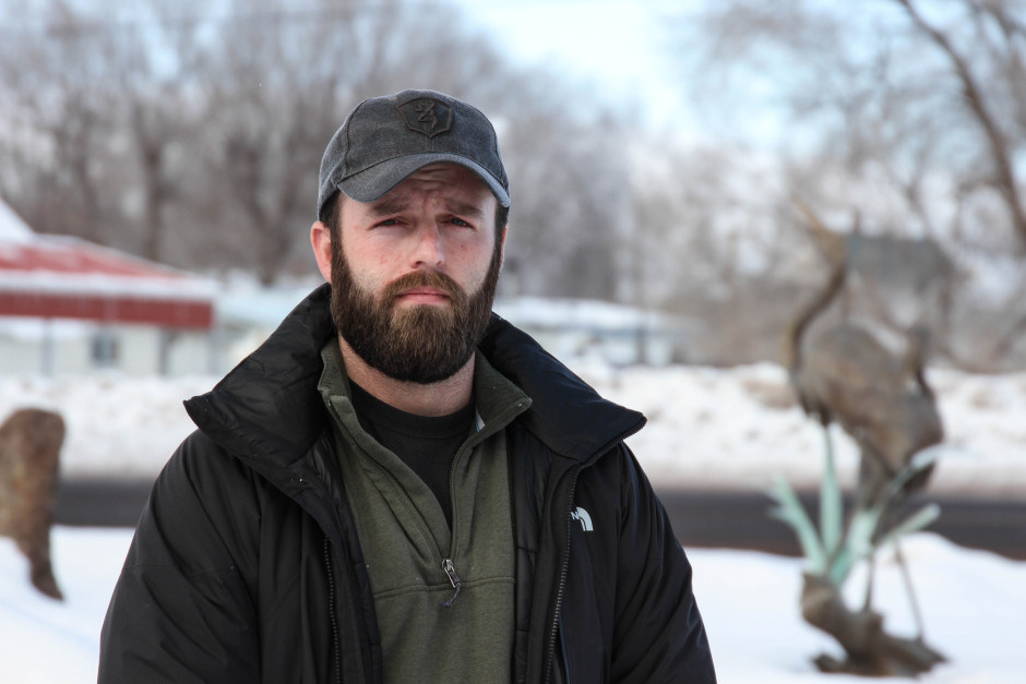 Ryan Payne is a veteran from Montana who participated in the struggle between the Bundy family and the BLM in Southern Nevada. CREDIT: AMANDA PEACHER