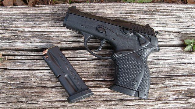 A 9mm pistol. CREDIT: JAMES CASE