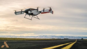 A prototype of a self-flying air taxi designed by an Airbus subsidiary made its first flight at Eastern Oregon Regional Airport in Pendleton last Wednesday. CREDIT: AIRBUS A^3