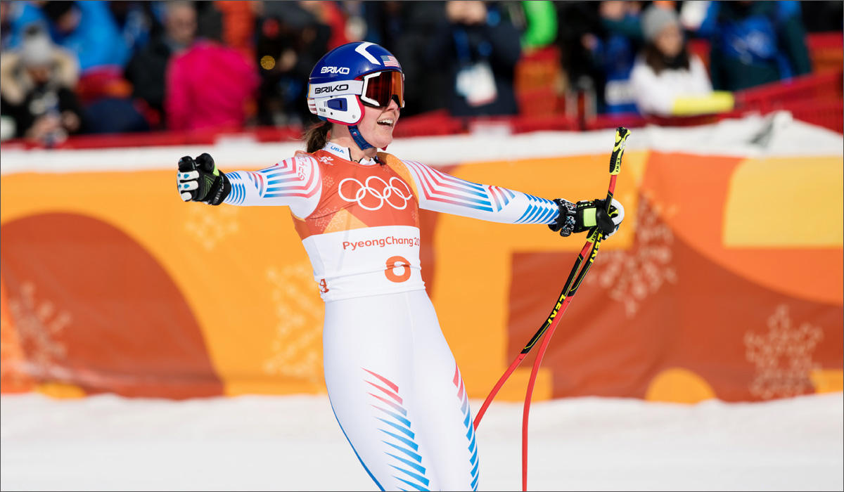 Western Washington University student Breezy Johnson competed at the 2018 Winter Olympics in women's downhill and Super-G. CREDIT: SARAH BRUNSON / U.S SKI & SNOWBOARD