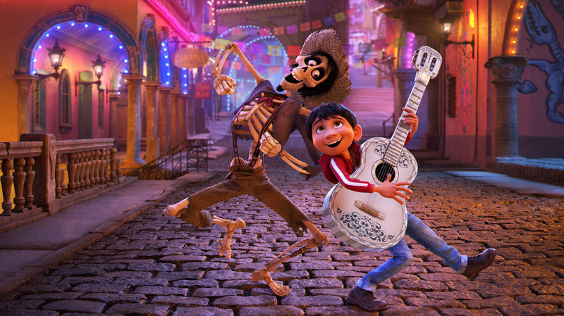 In Coco, young Miguel's love of music ultimately leads him to the Land of the Dead where he teams up with charming trickster Hector.