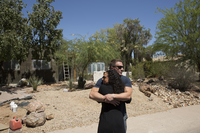 Brad Pickett greets Lauren Rosin as she arrives at one of their project properties. Unlike a decade ago, flippers have to add real value to their properties to make a profit. CREDIT: CAITLYN O'HARA