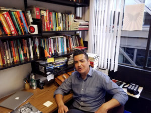 Professor Albert Ponce received death threats after giving a talk on white supremacy in the United States. CREDIT: ANYA KAMENETZ/NPR