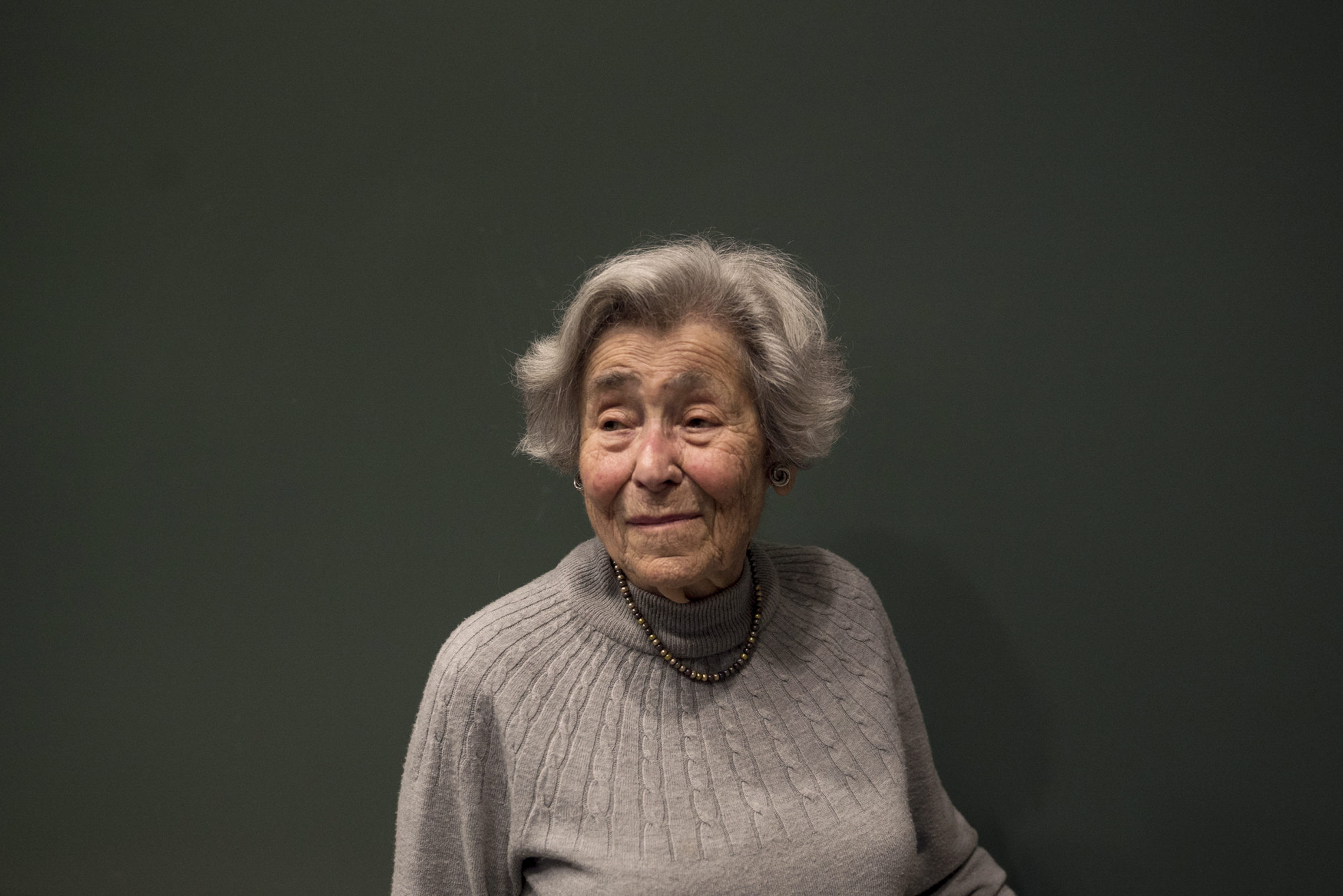 Margit Meissner, a 96-year-old Holocaust survivor and volunteer at the museum, says she's making up for years of ignorance by sharing what she has learned. CREDIT: ESLAH ATTAR