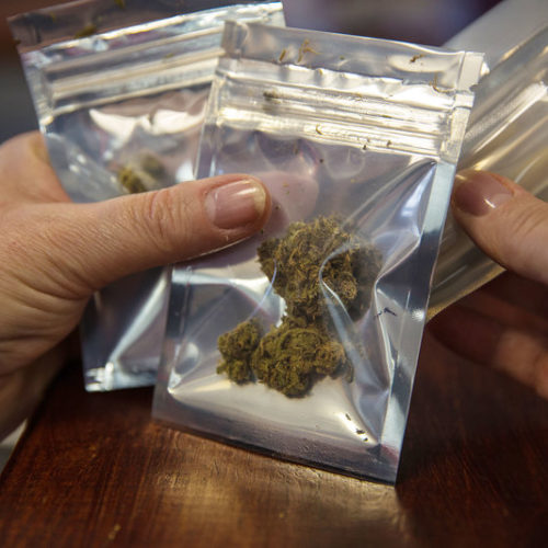 Medical marijuana is dispensed in Takoma Park, D.C. in 2014. CREDIT: EVELYN HOCKSTEIN/WASHINGTON POST