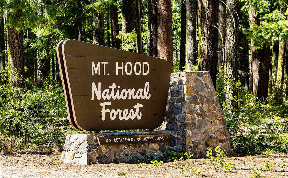 Mount Hood National Forest sign