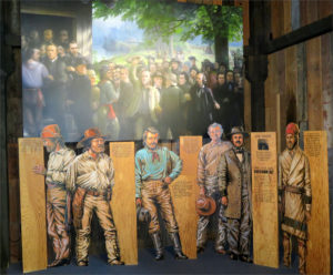 A 1920 painting and newer interpretive displays at Champoeg State Park recreate the historic 1843 vote to establish the first government in the Oregon Territory. CREDIT: TOM BANSE
