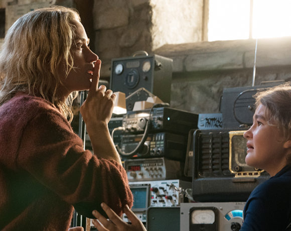 Emily Blunt and Millicent Simmonds, as mother and daughter, in ‘A Quiet Place’ CREDIT: Jonny Cournoyer/Paramount Pictures/AP
