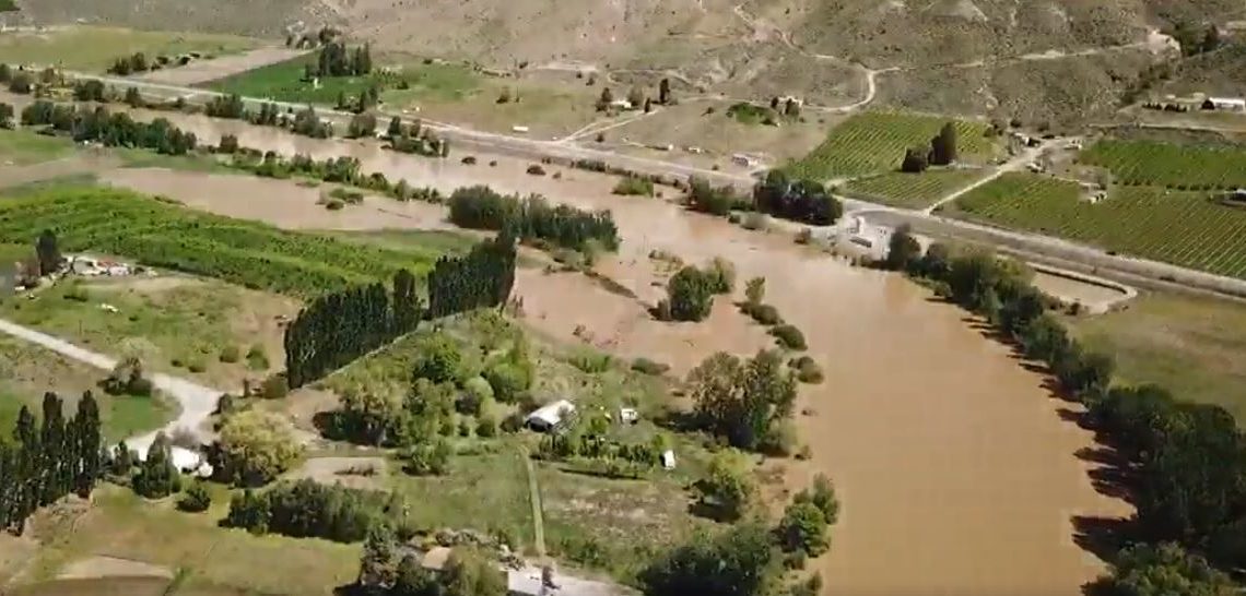 The Okanogan River from a drone video by Okanogan County Emergency Management, May 11, 2018.