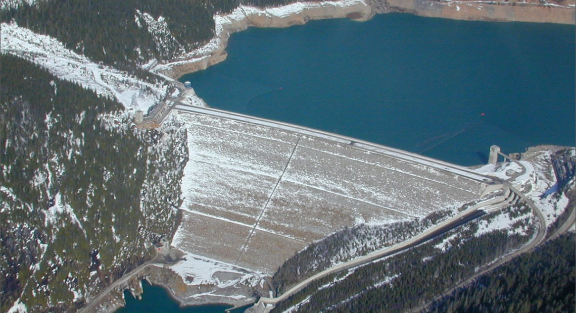 Mica Dam in British Columbia is one of three Canadian projects under the terms of the 1964 Columbia River Treaty. CREDIT: DAR56 - TINYURL.COM/YC4K2DTJ
