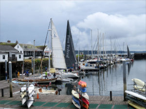 Racing craft filled the Point Hudson Marina in Port Townsend on Wednesday, the eve of the fourth running of the Race to Alaska. CREDIT: TOM BANSE