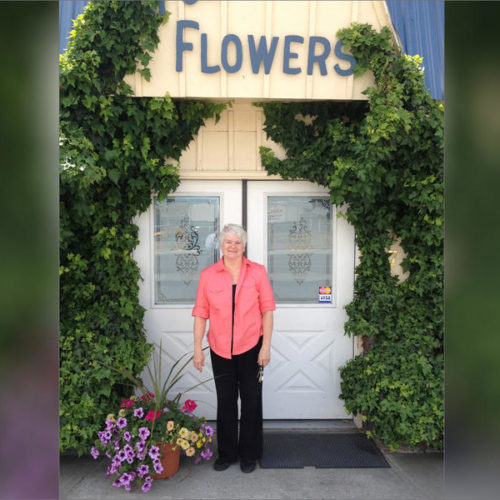 Undated photo of Barronelle Stutzman in front of her Richland, Washington flower store. CREDIT: ALLIANCE DEFENDING FREEDOM