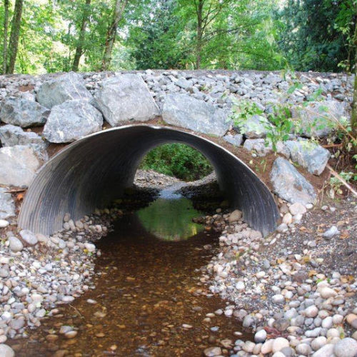 A fish-friendly culvert in Washington state. CREDIT: FLICKR PHOTO/WASHINGTON DNR (CC BY-NC-ND 2.0)/HTTPS://FLIC.KR/P/CCUMVY