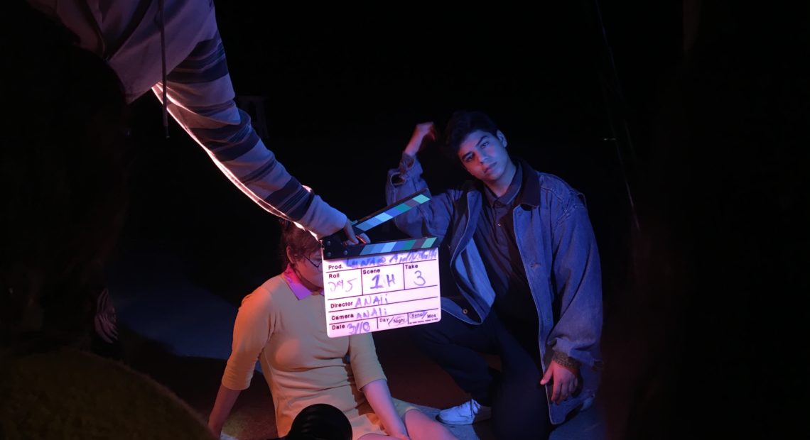 On the set of a movie production