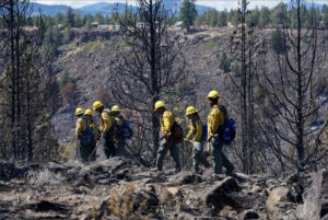 Firefighters work the Graham Fire in central Oregon, which occurred earlier this month. CREDIT:OREGON DEPARTMENT OF FORESTRY