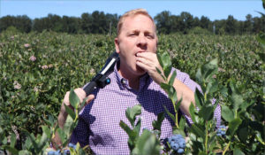 Wayne Ackermann is Bird Control Group's director of business development for North America. His company made the six lasers that Justin Meduri uses on his fields and orchards. CREDIT: TOM BANSE