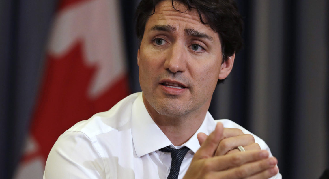 Canadian Prime Minister Justin Trudeau, photographed in May, told reporters on Thursday, "I do not feel that I acted inappropriately in any way but I respect the fact that someone else might have experienced that differently," amid an allegation of groping 18 years ago. CREDIT: Charles Krupa/AP