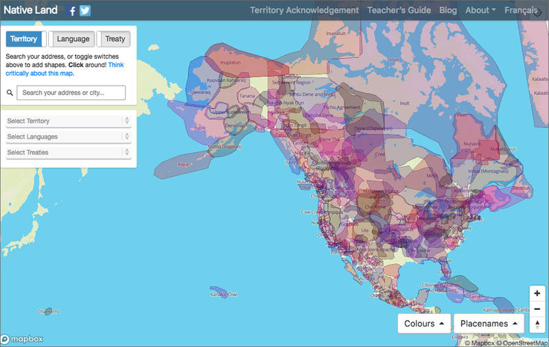 The Native Land app aims to help educate people about Native peoples and their historical lands. CREDIT: VICTOR TEMPRANO