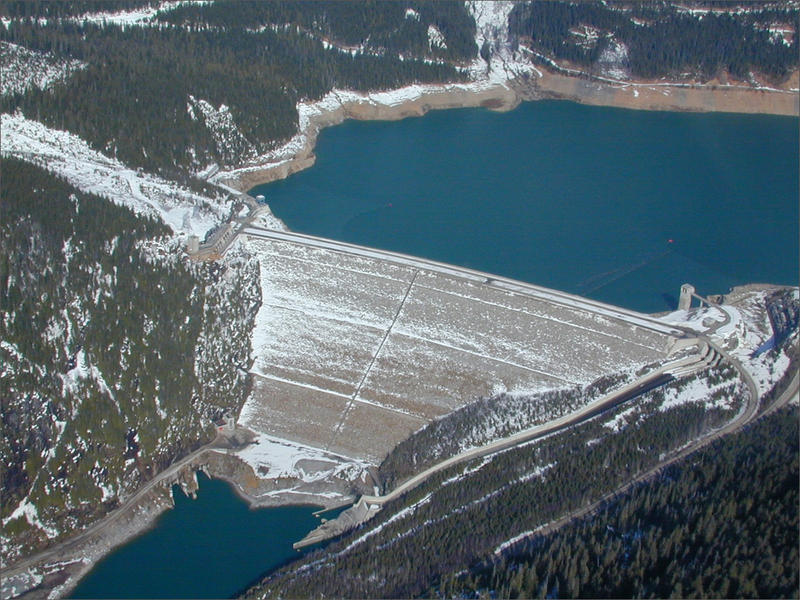Mica Dam in British Columbia is one of three Canadian projects built under the terms of the 1964 Columbia River Treaty. CREDIT: DAR56 - TINYURL.COM/YC4K2DTJ
