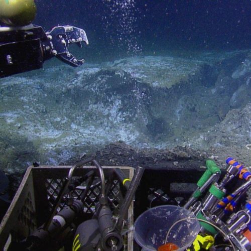Oregon-based researchers deployed an ROV to sample methane vents off the Pacific Northwest coast this summer. CREDIT: OCEAN EXPLORATION TRUST