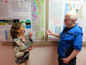 Methane seep researchers Susan Merle and Bob Embley at Oregon State University's Hatfield Marine Science Center. CREDIT: TOM BANSE