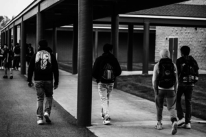 Students walking to class at Toppenish High School