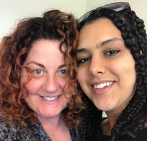 Regina Ibrahim and her daughter Nadja take a selfie together during a recent visit at Western State Hospital CREDIT: REGINA IBRAHIM