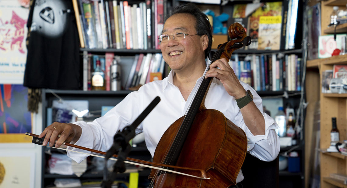 File photo. Yo-Yo Ma plays selections from Bach's Cello Suites at NPR Music's Tiny Desk.