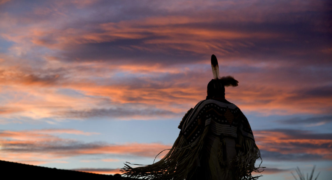 A woman performs a traditional Native American dance during the North American Indian Days celebration on the Blackfeet Indian Reservation in Browning, Mont., Friday, July 13, 2018. North Dakota Democratic Sen. Heidi Heitkamp says Native American women are often subject to high rates of violence. "It becomes a population that you can prey on because no one does anything about it, because there's no deterrence, because there's no enforcement and no prosecution," said Heitkamp, who has introduced a bill aimed at addressing this issue. CREDIT: DAVID GOLDMAN/AP