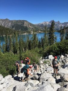 The long march up Asgard Pass in The Enchantments. CREDIT: TED ALVAREZ