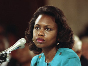 Anita Hill testified in 1991 that she was sexually harassed by then-Supreme Court nominee Clarence Thomas.
