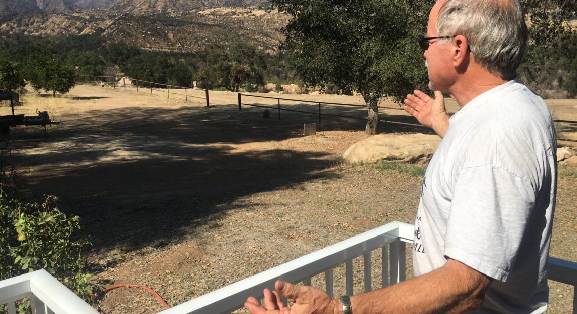 Rod Thompson lives in Ojai, Calif., where the Thomas Fire last December charred 440 square miles. CREDIT: STEPHANIE O'NEILL FOR NPR