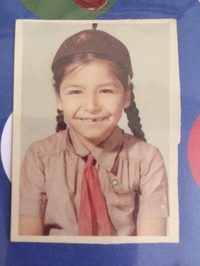Sylvia Acevedo as a young girl scout.