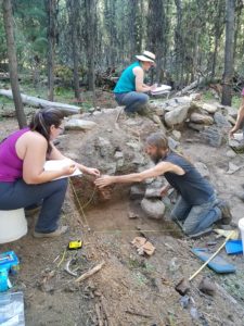 In July, archaeology volunteers unearthed and documented several Chinese mining sites northeast of John Day in the Malheur National Forest. CREDIT: SOULA