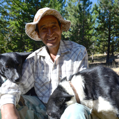 Heraclio Delacruz is in his 18th year herding sheep in central Washington. “There’s no one to talk to, you’re alone, with your friends the dogs, the braying sheep." CREDIT: ESMY JIMENEZ/NWPB