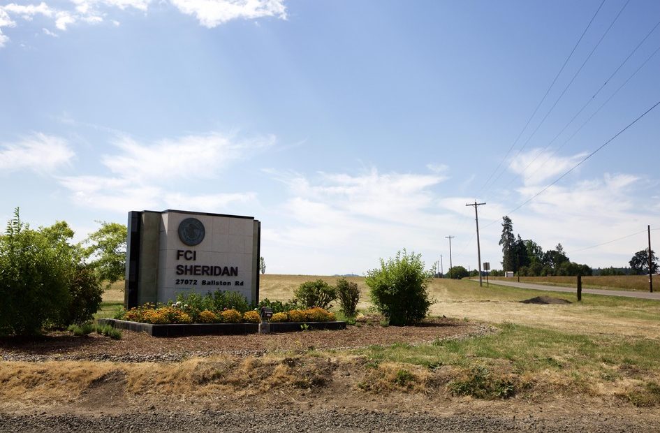 The federal corrections center in Sheridan, Ore. CREDIT: OPB