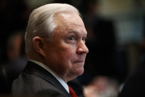 Attorney General Jeff Sessions wants the Justice Department both to get tough on illegal immigration and support religious freedom. Critics say he only supports religious freedom for conservatives. CREDIT: EVAN VUCCI/AP