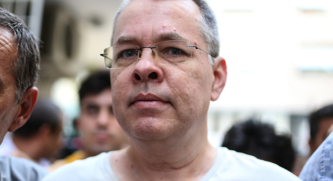 Andrew Brunson, shown here in July, was one of thousands arrested in Turkey after a failed coup attempt in 2016. CREIDT: AFP/Getty Images