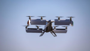 An Airbus subsidiary is testing this prototype of a self-flying air taxi at the Eastern Oregon Regional Airport. CREDIT: PROJECT VAHANA 