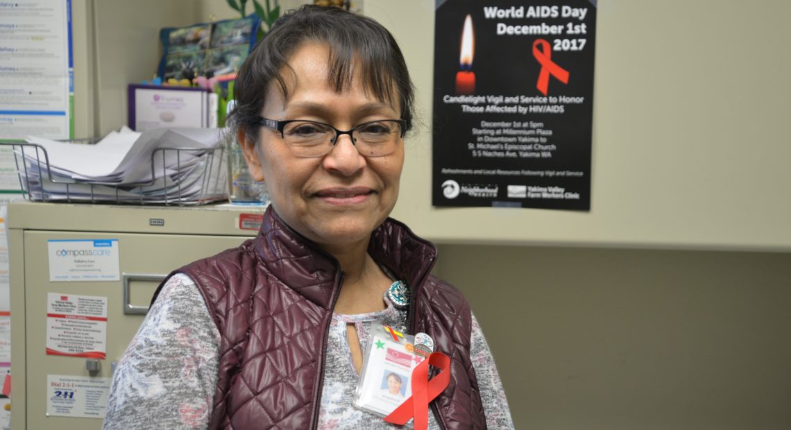 Angeles Pulido has been a nurse for 18 years, inspired to get trained and work with HIV/AIDS patients in Yakima after reading a Time magazine article. CREDIT: ESMY JIMENEZ/NWPB