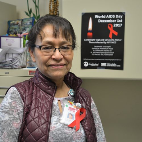 Angeles Pulido has been a nurse for 18 years, inspired to get trained and work with HIV/AIDS patients in Yakima after reading a Time magazine article. CREDIT: ESMY JIMENEZ/NWPB