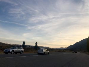 Lots of cars commute on U.S. Highway 97 in Okanogan County in north-central Washington. It intersects with a heavily used deer migration route. CREDIT: COURTNEY FLATT/NWPB