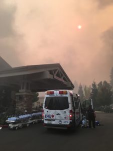 Wildfire smoke surrounds hospital