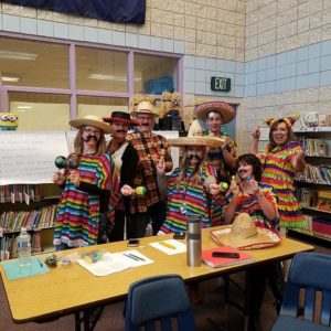 Employees of Middleton Heights Elementary are seen wearing sombreros, serapes and other stereotypical Mexican symbols. The photo was initially posted on the school district's official social media. CREDIT FACEBOOK