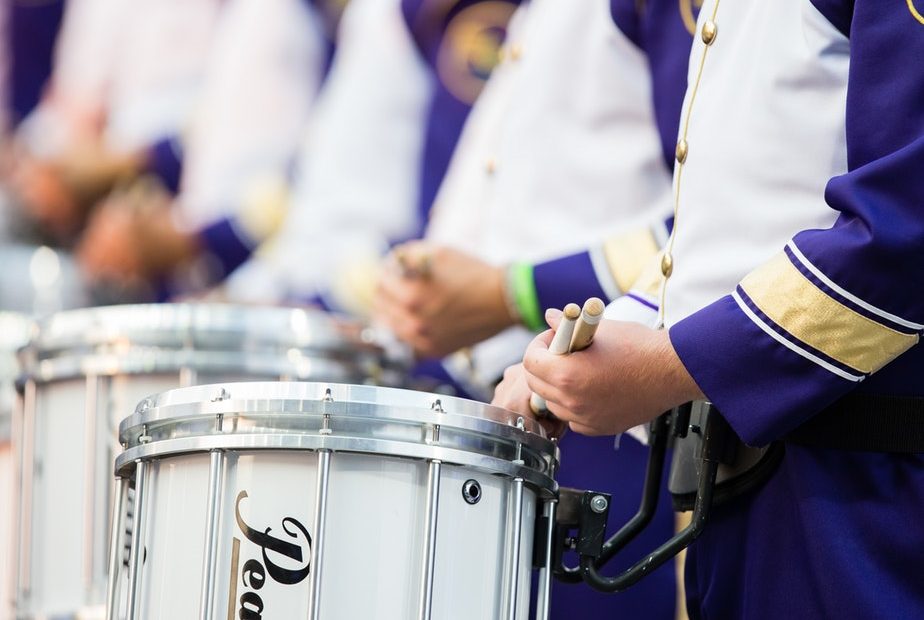 Dozens of members of the University of Washington marching band, shown here in 2017, were transported to hospitals after a bus overturned on Thursday. CREDIT: GETTY IMAGES
