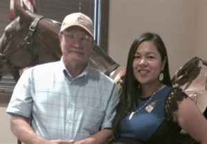 The first descendant from the U.S. Army side that Emily Washines met was author Steve Plucker of Prescott, Wash. Plucker identified himself as the great-grandson of Pvt. Charles Plucker who fought in the Yakama War. COURTESY OF EMILY WASHINES