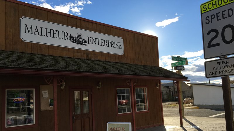 The Malheur Enterprise was founded in 1909. The newspaper has had a renaissance in the past three years since it was bought by longtime newspaper reporter Zaitz and his family. CREDIT: TOM GOLDMAN/NPR